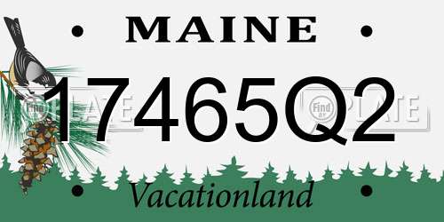 17465Q2 Maine License Plate