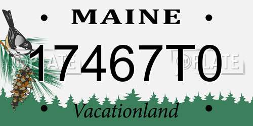 17467T0 Maine License Plate