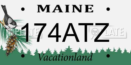 174ATZ Maine License Plate