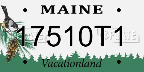 17510T1 Maine License Plate