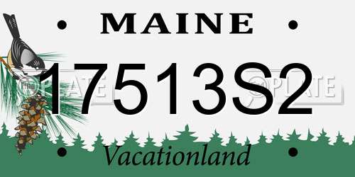 17513S2 Maine License Plate