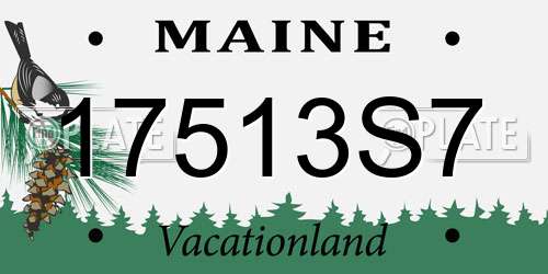 17513S7 Maine License Plate