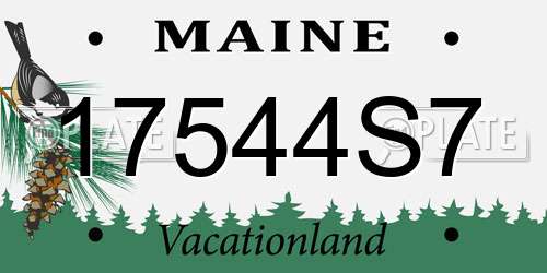 17544S7 Maine License Plate