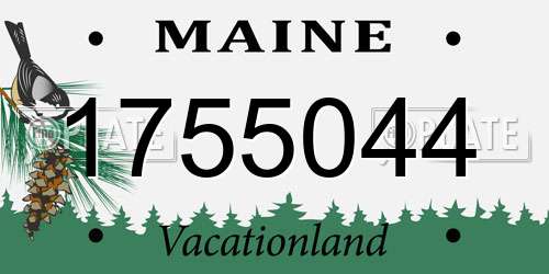 1755044 Maine License Plate