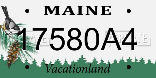 17580A4 Maine License Plate