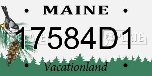 17584D1 Maine License Plate