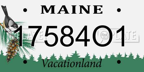 17584O1 Maine License Plate