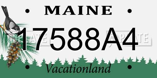 17588A4 Maine License Plate