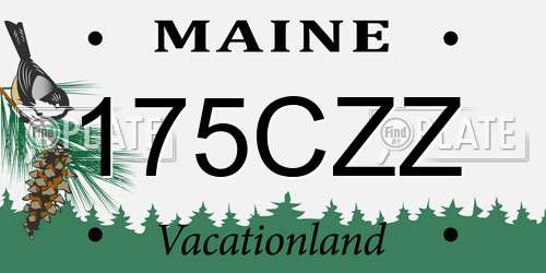 175CZZ Maine License Plate