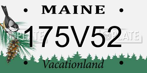 175V52 Maine License Plate