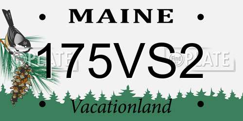 175VS2 Maine License Plate