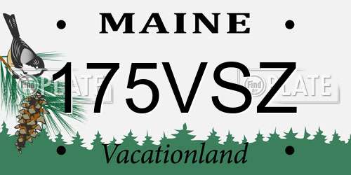 175VSZ Maine License Plate