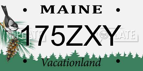 175ZXY Maine License Plate