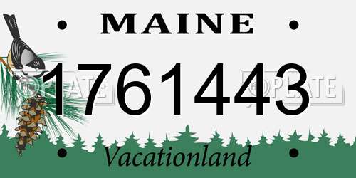 1761443 Maine License Plate