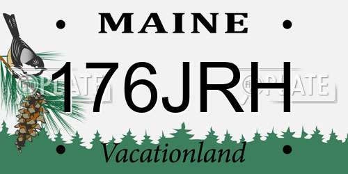 176JRH Maine License Plate