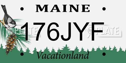 176JYF Maine License Plate