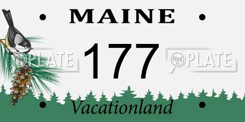 177 Maine License Plate