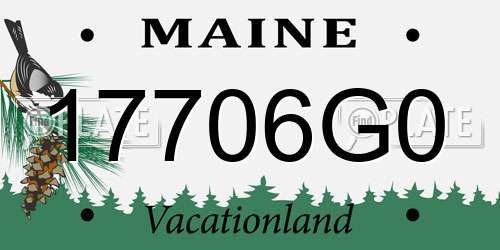 17706G0 Maine License Plate