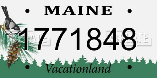 1771848 Maine License Plate