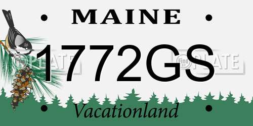 1772GS Maine License Plate