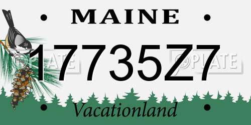 17735Z7 Maine License Plate