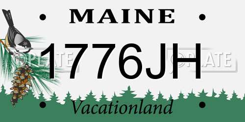 1776JH Maine License Plate