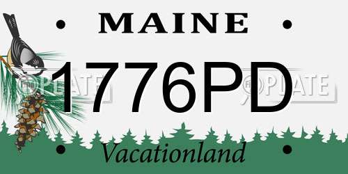 1776PD Maine License Plate