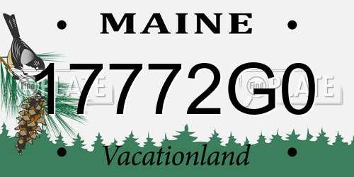 17772G0 Maine License Plate