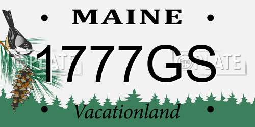 1777GS Maine License Plate