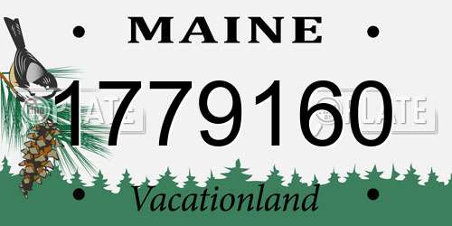 1779160 Maine License Plate