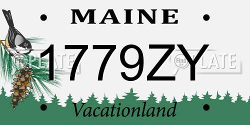 1779ZY Maine License Plate