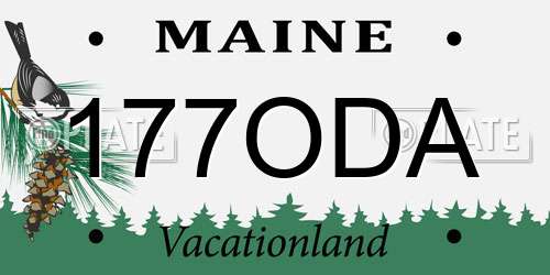 177ODA Maine License Plate