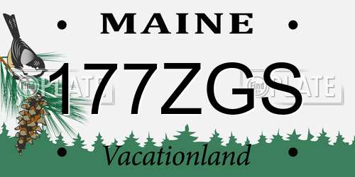 177ZGS Maine License Plate