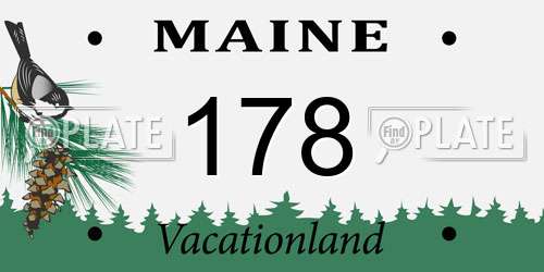 178 Maine License Plate