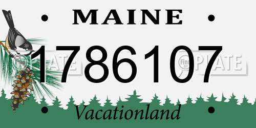 1786107 Maine License Plate