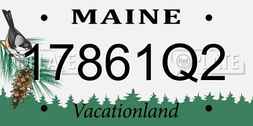 17861Q2 Maine License Plate
