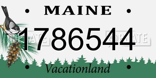 1786544 Maine License Plate