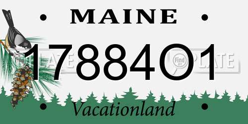 17884O1 Maine License Plate