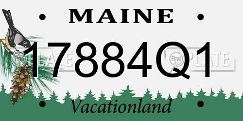 17884Q1 Maine License Plate