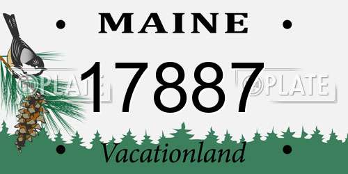 17887 Maine License Plate