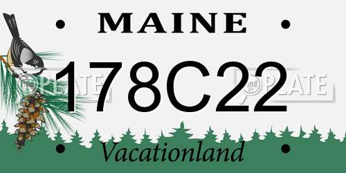 178C22 Maine License Plate