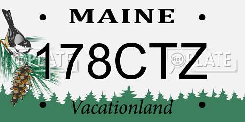 178CTZ Maine License Plate