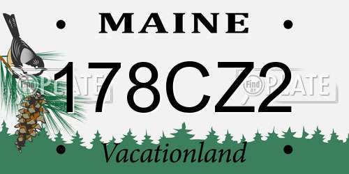 178CZ2 Maine License Plate