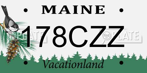 178CZZ Maine License Plate