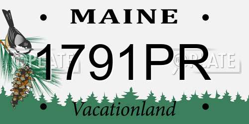 1791PR Maine License Plate