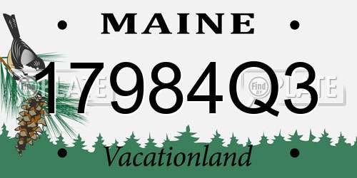 17984Q3 Maine License Plate