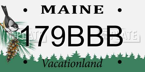 179BBB Maine License Plate