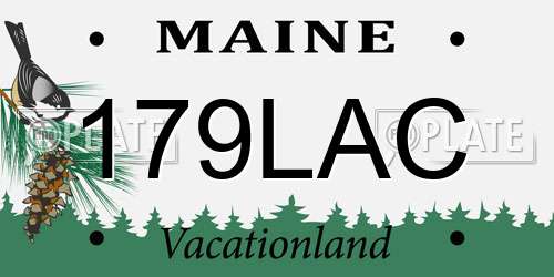 179LAC Maine License Plate