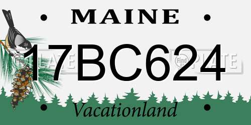 17BC624 Maine License Plate