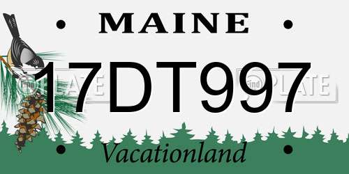 17DT997 Maine License Plate